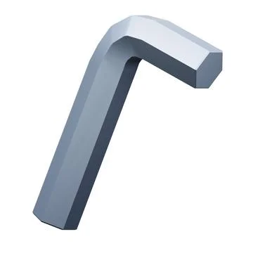 Allen key tool high quality 3D render illustration. Settings app design icon. Stock Illustration