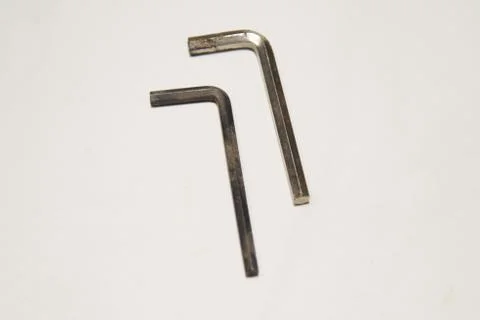 Allen keys on white background Stock Photos
