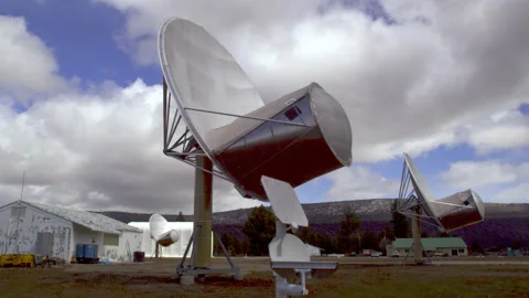 Allen Telescope Array  Radio Observatory Stock Footage 150680826