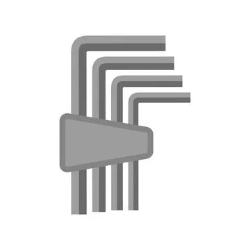 Allen wrench vector work tool key icon tool construction symbol. Repair allen 스톡 일러스트