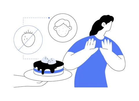 Allergen avoidance abstract concept vector illustration. Stock Illustration