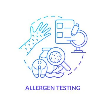 Allergen testing blue gradient concept icon Stock Illustration