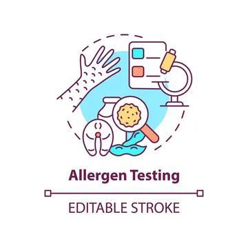 Allergen testing concept icon Stock Illustration