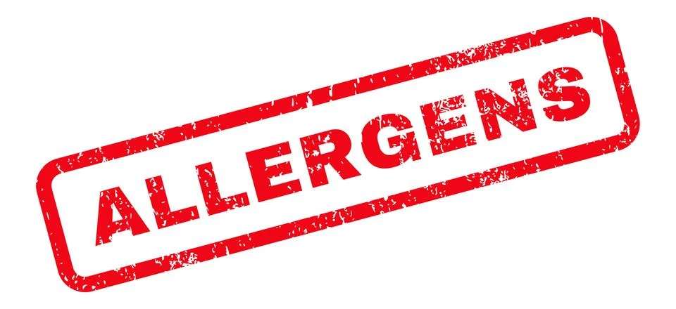 Allergens Text Rubber Stamp Stock Illustration
