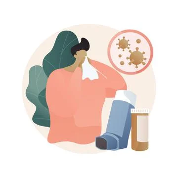 Allergic diseases abstract concept vector illustration. Stock Illustration
