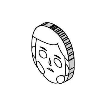 Allergic edema isometric icon vector illustration Stock Illustration