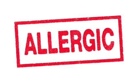 Allergic red ink stamp Stock Illustration
