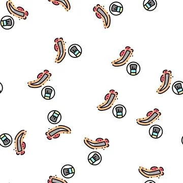 Allergies to eyebrow cosmetics vector seamless pattern Stock Illustration