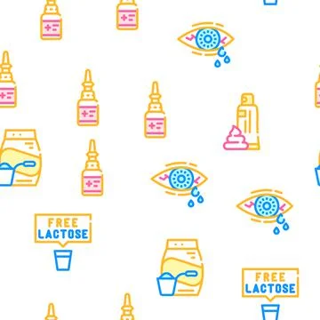 Allergy Health Problem Vector Seamless Pattern Stock Illustration