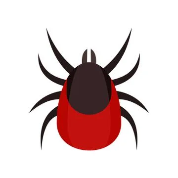Allergy mite icon, flat style Stock Illustration