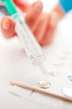 Allergy patch test preparation Stock Photos