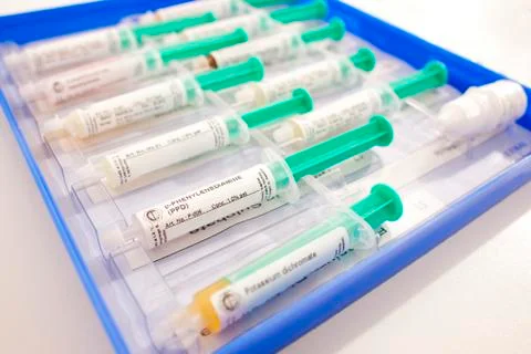 Allergy patch test preparation Stock Photos