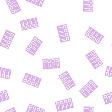 Allergy test glyph vector seamless pattern Stock Illustration