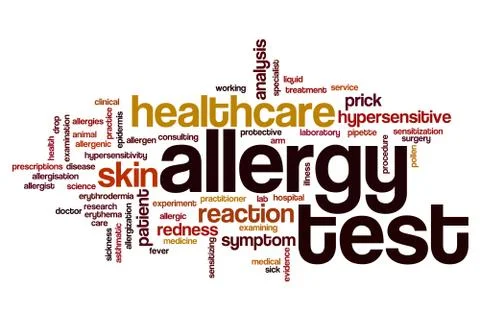 Allergy test word cloud イラスト素材