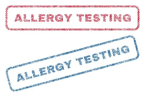 Allergy Testing Text Textile Seal Stamp Watermarks Stock Illustration