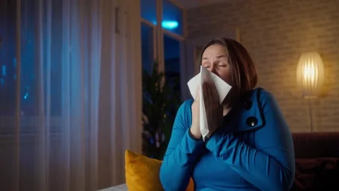 Allergy when will it pass? Stock Footage 268327163