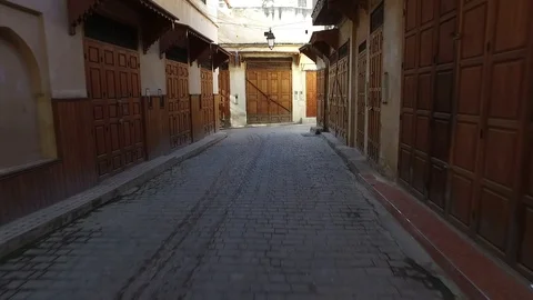 Alleys in Fez Stock Footage 92420996