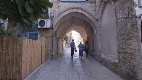 Alleys of old Jaffa 動画素材 72525077