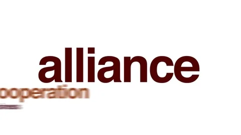 Alliance animated word cloud. Stock Footage 70884640