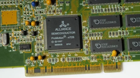 Alliance Semiconductor ProMotion AT25 Graphics Chip Stock Footage 296092324