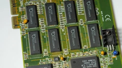 Alliance Semiconductor ProMotion AT25 Graphics Chip Stock Footage 296092325