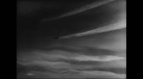 Allied Boeing B-17 flying to Normandy Stock Footage 44573956
