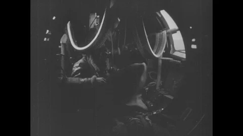 Allied bomber crews shoot down German planes Stock Footage 103377126