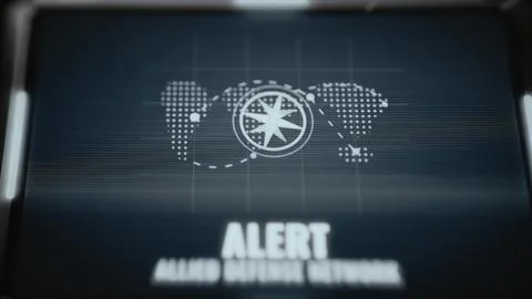 Allied Nations Network Alert Interface Stock Photos