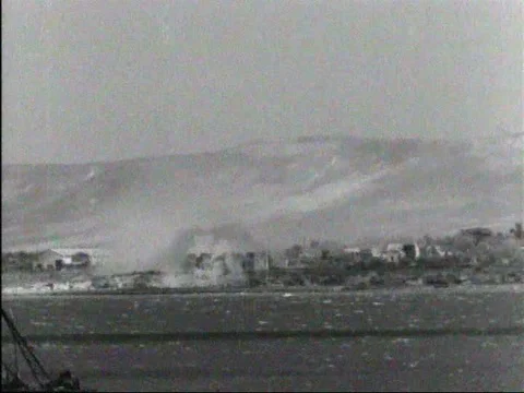 Allied troops attack Bizerte, German and Italian soldiers surrender and, after Stock Footage 83217978