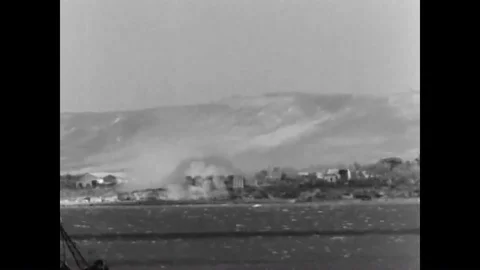 Allied troops attack Bizerte, German and Italian soldiers surrender and, after Stock Footage 86497217