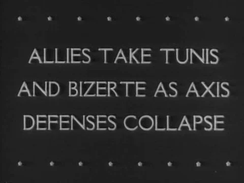 Allied troops attack Nazi forces in Tunis, Tunisia, during WWII. Stock Footage 75418357