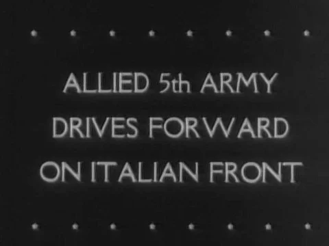 The Allied U.S. 5th Army shell shocks a Nazi controlled battered town on the Stock Footage 74965947