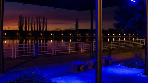 Allier by night Foto stock