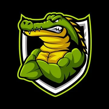 Crocodile logo design Royalty Free Vector Image