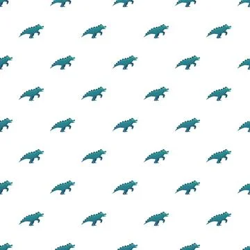 Alligator cartoon seamless pattern illustrating wildlife background Stock Illustration