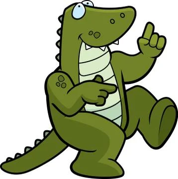 Alligator Dancing Stock Illustration