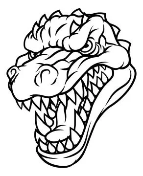 Alligator Dinosaur Crocodile T Rex Cartoon Mascot Stock Illustration
