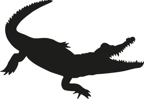 Alligator Silhouette Stock Illustration