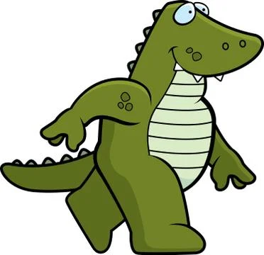 Alligator Walking Illustrazione stock