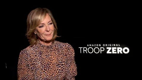 Allison Janney is interviewed on press junket about 'Troop Zero' - 2020 Stock Footage 125799392