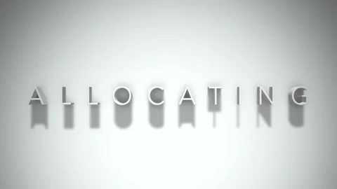 Allocating 3D title animation with shadows on a white background Stock Footage 297455782