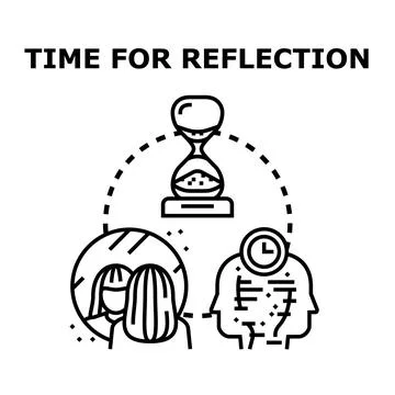 Allocating time for self reflection and personal growth Stock Illustration