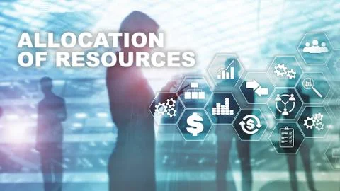 Allocation of resources concept. Strategic planning. Mixed media. Abstract Stock Photos