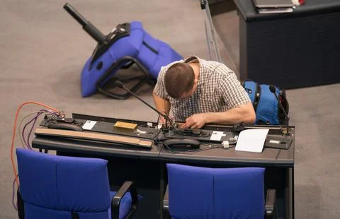Allocation of seats in the newly elected German parliament, Berlin, Germany - 17 Stock-Fotos