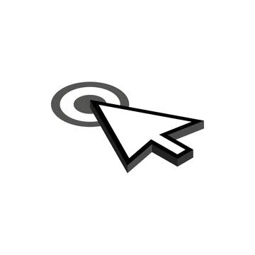 Allocation of workspace with cursor icon Illustrazione stock
