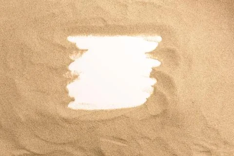 Allotted space for text  on the sandy background. Summer background with copy Stock Photos