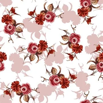 Allover,Abstract,Floral,Pattern,With,New,Blur,Wave,Texture,Effect 스톡 일러스트