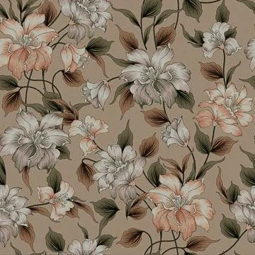 All,Over,Design,Digital,Design,Border,Mother,Collocation,Pattern,Seamless Stock-Illustration