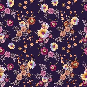 All,Over,Design,Digital,Design,Border,Mother,Collocation,Pattern,Seamless Stock-Illustration