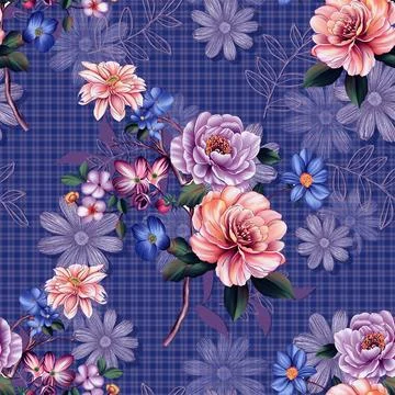 All,Over,Design,Digital,Design,Border,Mother,Collocation,Pattern,Seamless Stock-Illustration